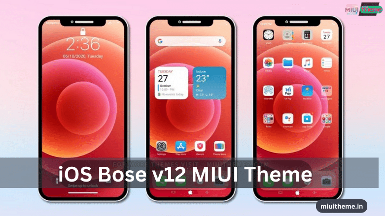 iOS Bose v12 Theme Download for MIUI