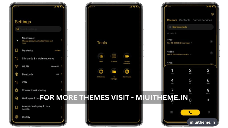 Yellow King V13 MIUI Theme for Xiaomi and Redmi Phones