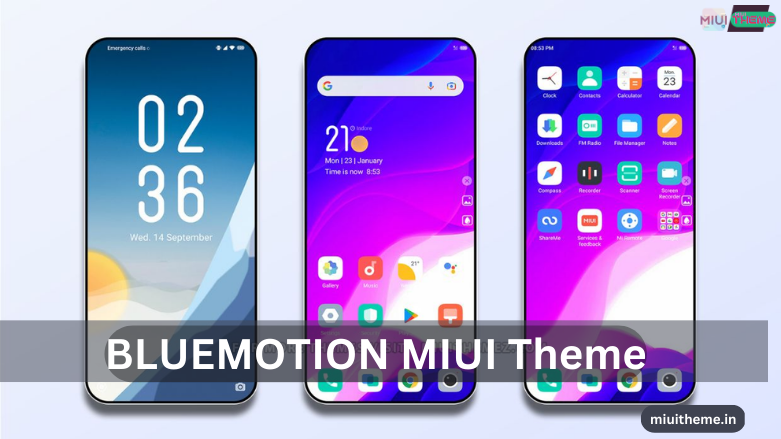 BLUEMOTION MI Theme for Xiaomi MIUI Phones