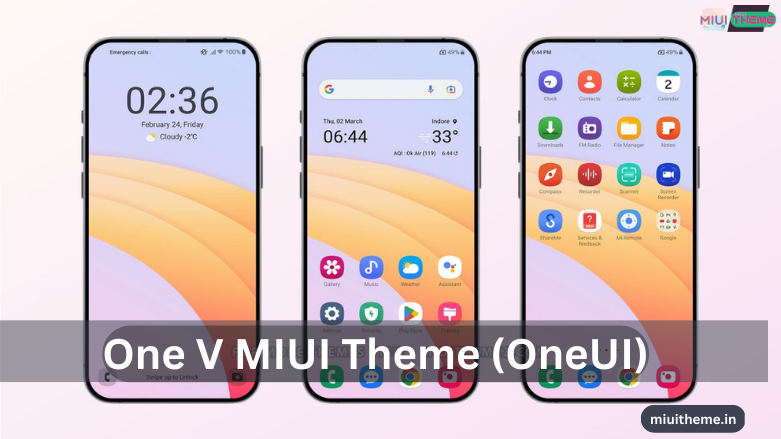 One V MIUI Theme Charging Animation with Samsung OneUI Experience for Xiaomi Phones