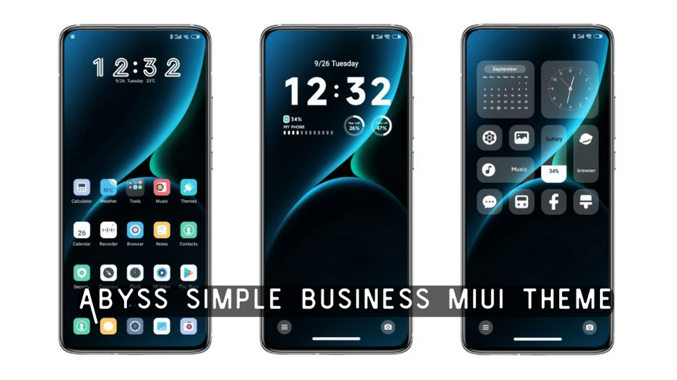 Abyss MIUI Theme Download with Simple Business Style for Xiaomi & Redmi Phones