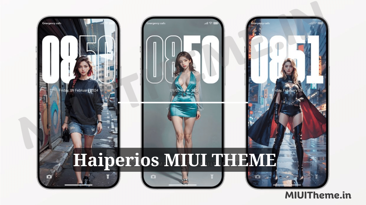 Haiperios MIUI Theme for Xiaomi Phones with HyperOS Lockscreen