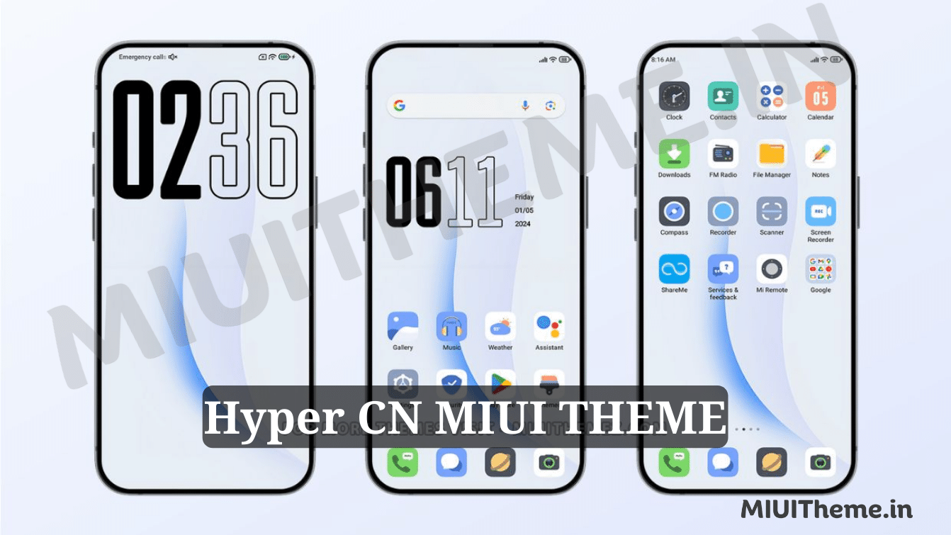 Hyper CN MIUI Theme for Xiaomi Phones with HyperOS Lockscreen
