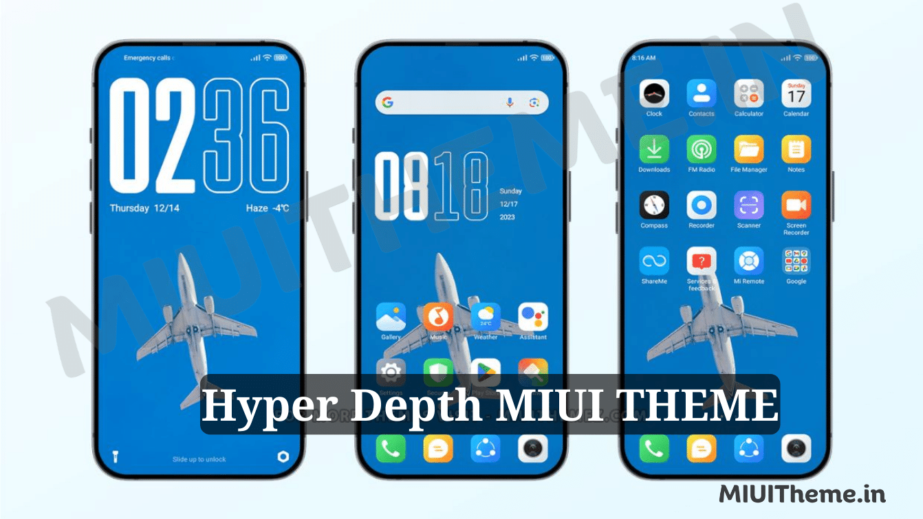 Hyper Depth MIUI Theme for Xiaomi Phones with HyperOS Lockscreen
