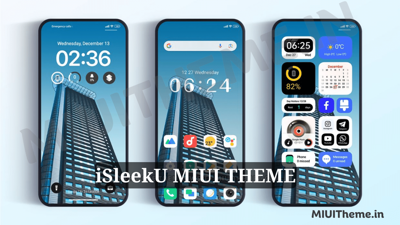 iSleekUI MIUI Theme for Xiaomi Phones with Dynamic Features