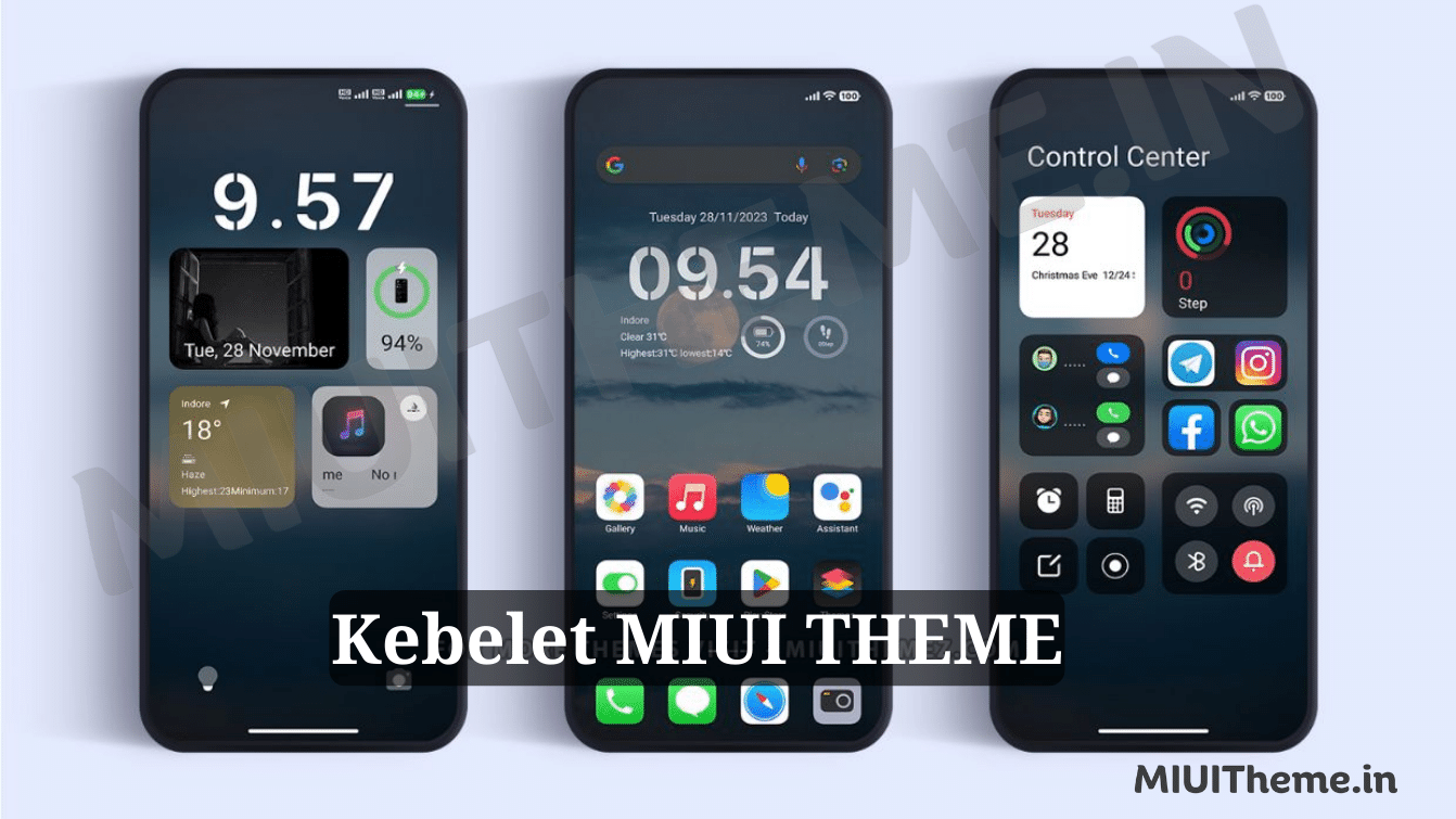 Kebelet MIUI Theme for Xiaomi Phones with Dark Dynamic Features