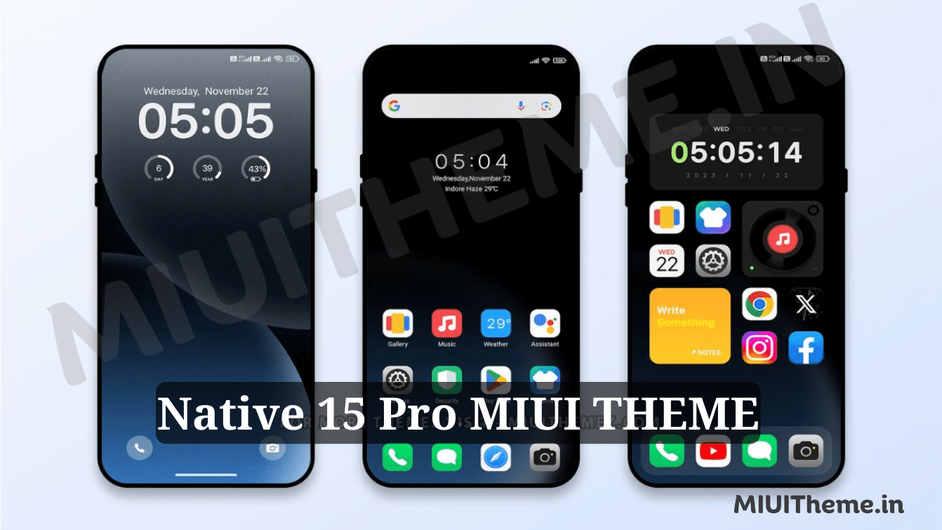 Native 15 Pro MIUI Theme for Xiaomi Phones with Dynamic iOS Experience