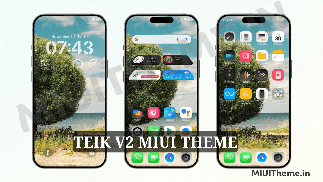 TEIK V2 MIUI Theme for Xiaomi Phones with iOS Experience