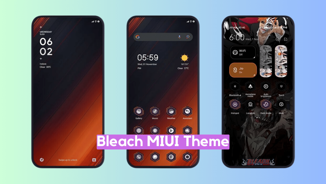 Bleach MIUI Theme for Xiaomi with Dynamic Anime Experience