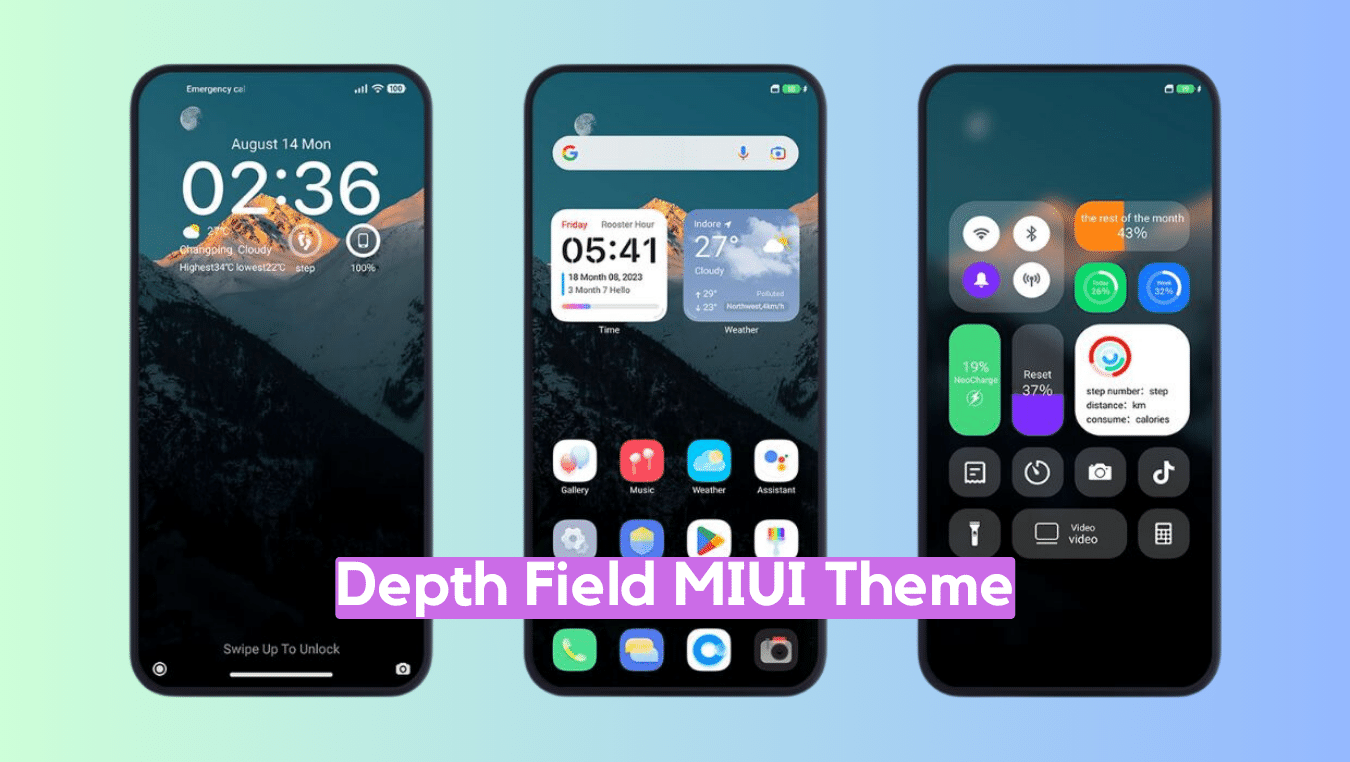 Depth Field MIUI Theme for Xiaomi with iOS Widgets