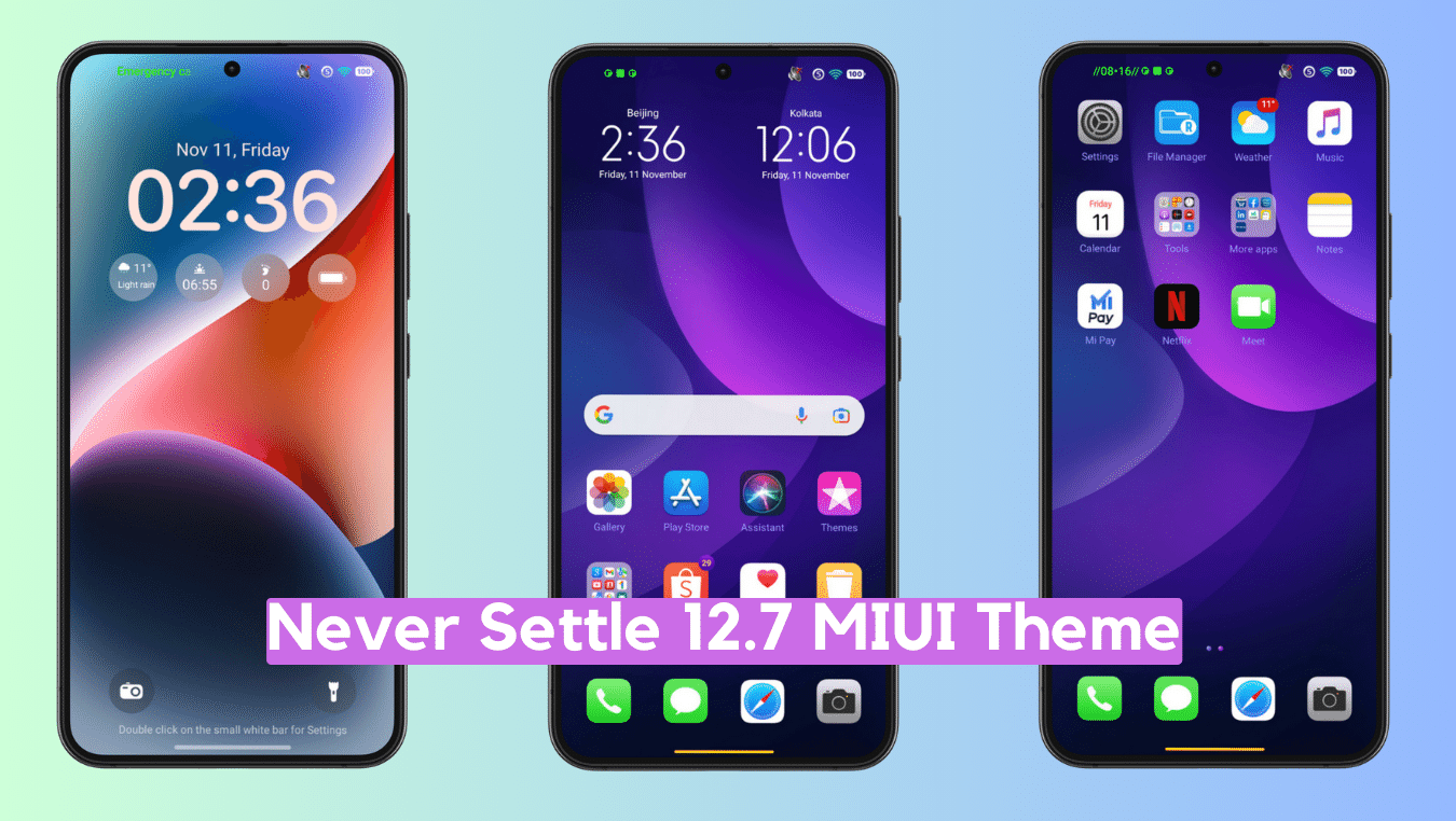 Never Settle MIUI Theme for Xiaomi with iOS Experience