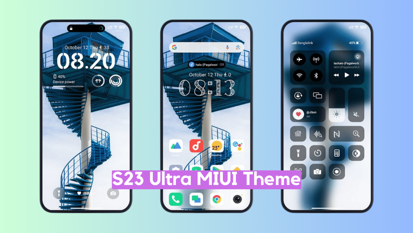 S23 Ultra MIUI Theme for Xiaomi with iOS Features