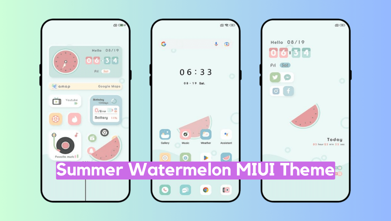 Summer Watermelon MIUI Theme for Xiaomi with Refreshing Experience